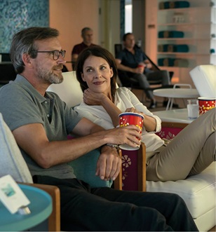 Couple enjoying on board river ships